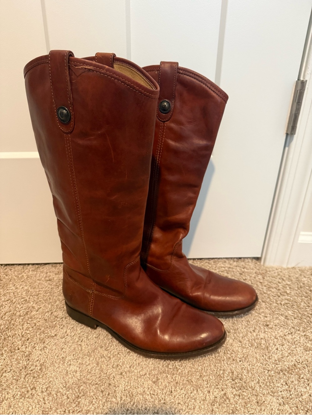 Frye Brown Leather Melissa Riding Boot